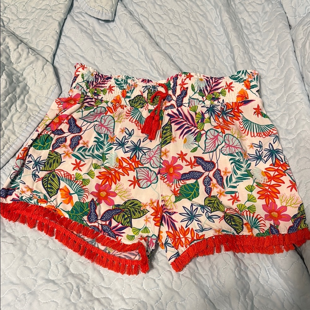Wonder Nation Red High Waist Shorts with Playful Design